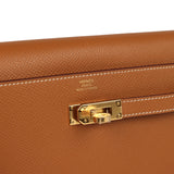 Hermes Kelly Wallet To Go Gold Epsom Gold Hardware