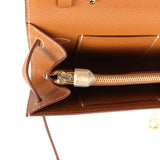 Hermes Kelly Wallet To Go Gold Epsom Gold Hardware