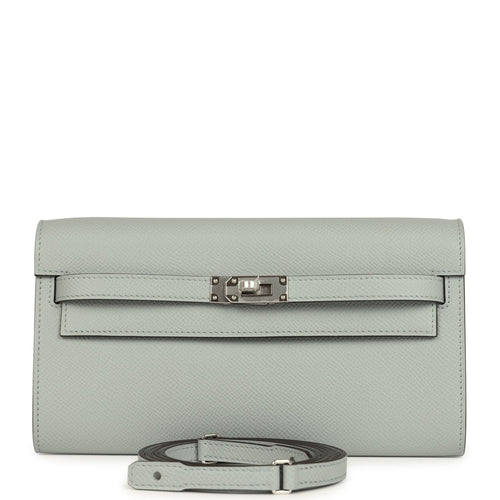 Hermes Kelly Wallet To Go Gris Pantin Epsom Palladium Hardware