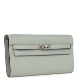 Hermes Kelly Wallet To Go Gris Pantin Epsom Palladium Hardware