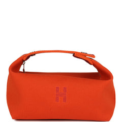 Hermes Bride A Brac Carre Case PM Feu Canvas Palladium Hardware