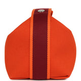 Hermes Bride A Brac Carre Case PM Feu Canvas Palladium Hardware