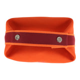 Hermes Bride A Brac Carre Case PM Feu Canvas Palladium Hardware