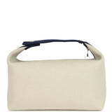 Hermes Bride A Brac Cabriole GM Gris Perle and Bleu Canvas Palladium Hardware