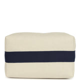 Hermes Bride A Brac Cabriole GM Gris Perle and Bleu Canvas Palladium Hardware