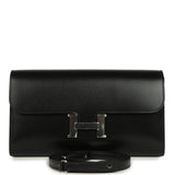 Hermes Constance Wallet To Go Black Box Palladium Hardware