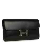 Hermes Constance Wallet To Go Black Box Palladium Hardware