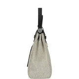 Pre-owned Hermes Herbag Zip Pegase Pop PM 31 Ecru Toile H Canvas and Black Hunter Palladium Hardware - Thumbnail View 3