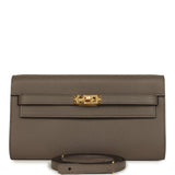 Hermes Kelly Wallet To Go Etain Epsom Gold Hardware
