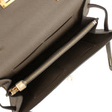 Hermes Kelly Wallet To Go Etain Epsom Gold Hardware