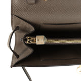 Hermes Kelly Wallet To Go Etain Epsom Gold Hardware