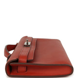 Pre-owned Hermes Kelly Cut Brique Swift Palladium Hardware