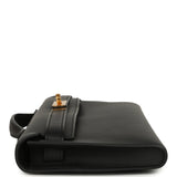 Pre-owned Hermes Kelly Cut Black Swift Gold Hardware