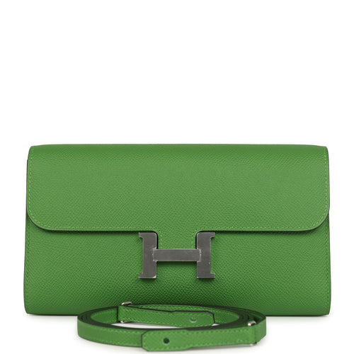 Hermes Constance Wallet To Go Vert Yucca Epsom Palladium Hardware