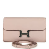 Hermes Constance Wallet To Go Mauve Pale Evercolor Palladium Hardware