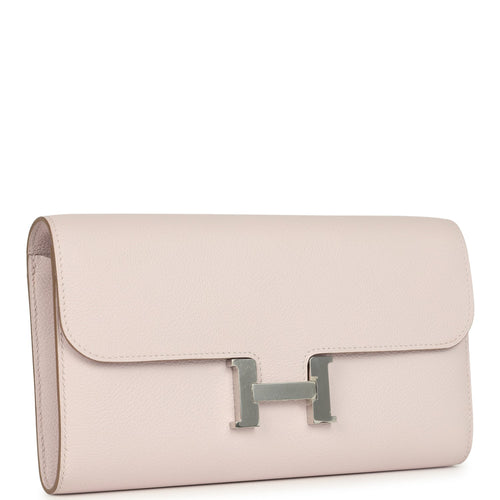 Hermes Constance Wallet To Go Mauve Pale Evercolor Palladium Hardware