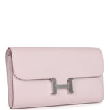 Hermes Constance Wallet To Go Mauve Pale Evercolor Palladium Hardware