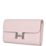 Hermes Constance Wallet To Go Mauve Pale Evercolor Palladium Hardware