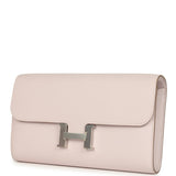 Hermes Constance Wallet To Go Mauve Pale Evercolor Palladium Hardware