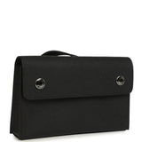 Hermes Hermesnap Wallet Black Epsom Lacquered Palladium Hardware