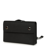 Hermes Hermesnap Wallet Black Epsom Lacquered Palladium Hardware