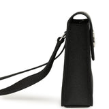 Hermes Hermesnap Wallet Black Epsom Lacquered Palladium Hardware