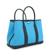 Hermes Garden Party 30 Bleu Riviera Officier Canvas and Bleu de Prusse Negonda Palladium Hardware - Thumbnail View 2