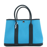 Hermes Garden Party 30 Bleu Riviera Officier Canvas and Bleu de Prusse Negonda Palladium Hardware - Thumbnail View 4