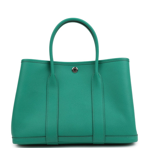 Hermes Garden Party 30 Vert Jade Epsom Palladium Hardware