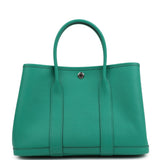 Hermes Garden Party 30 Vert Jade Epsom Palladium Hardware