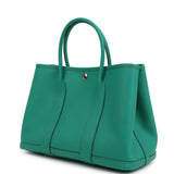 Hermes Garden Party 30 Vert Jade Epsom Palladium Hardware