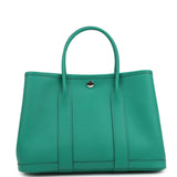 Hermes Garden Party 30 Vert Jade Epsom Palladium Hardware