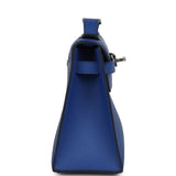 Hermes Kelly Pochette Bleu Royal Swift Palladium Hardware