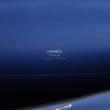 Hermes Kelly Pochette Bleu Royal Swift Palladium Hardware