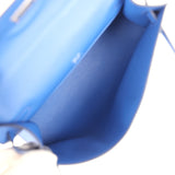 Hermes Kelly Pochette Bleu Royal Swift Palladium Hardware