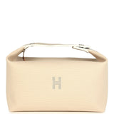 Hermes Bride-A-Brac Case GM Neutral Toile Canvas Palladium Hardware - Thumbnail View 1