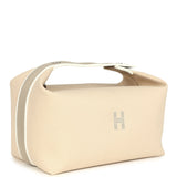 Hermes Bride-A-Brac Case GM Neutral Toile Canvas Palladium Hardware - Thumbnail View 2