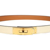 Hermes Kelly Pocket Belt 18 Craie Epsom Gold Hardware