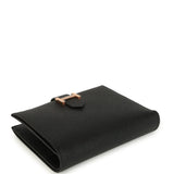Hermes Bearn Compact Wallet Black Epsom Rose Gold Hardware - Thumbnail View 6