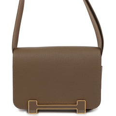 Hermes Geta Etoupe Chevre Mysore Gold Hardware