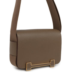 Hermes Geta Etoupe Chevre Mysore Gold Hardware