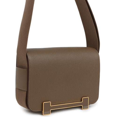 Hermes Geta Etoupe Chevre Mysore Gold Hardware