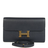 Hermes Constance Wallet To Go Bleu Nuit Evercolor Gold Hardware