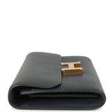 Hermes Constance Wallet To Go Bleu Nuit Evercolor Gold Hardware