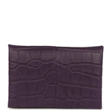 Hermes Calvi Card Holder Amethyst Matte Alligator Palladium Hardware - Thumbnail View 1