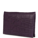 Hermes Calvi Card Holder Amethyst Matte Alligator Palladium Hardware - Thumbnail View 5