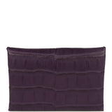 Hermes Calvi Card Holder Amethyst Matte Alligator Palladium Hardware - Thumbnail View 4