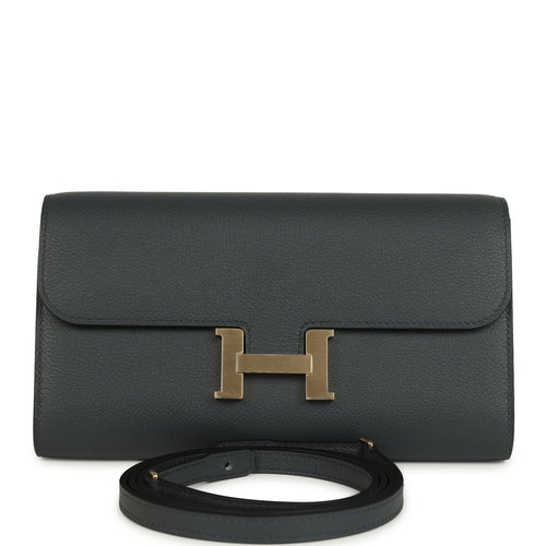 Hermes Constance Wallet To Go Gris Misty Evercolor Permabrass Hardware