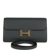 Hermes Constance Wallet To Go Gris Misty Evercolor Permabrass Hardware