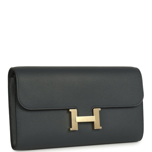 Hermes Constance Wallet To Go Gris Misty Evercolor Permabrass Hardware